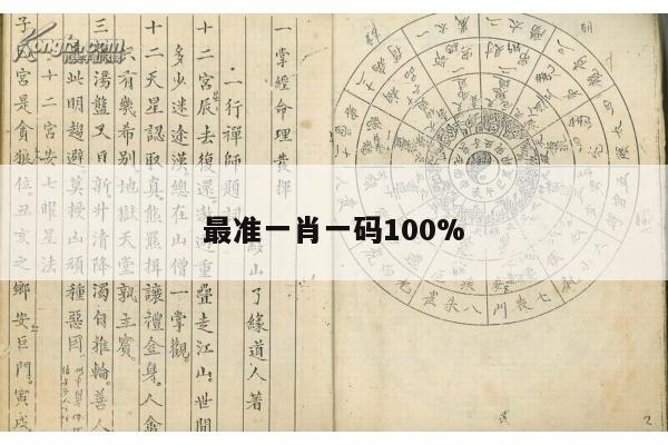 最准一肖一码100%